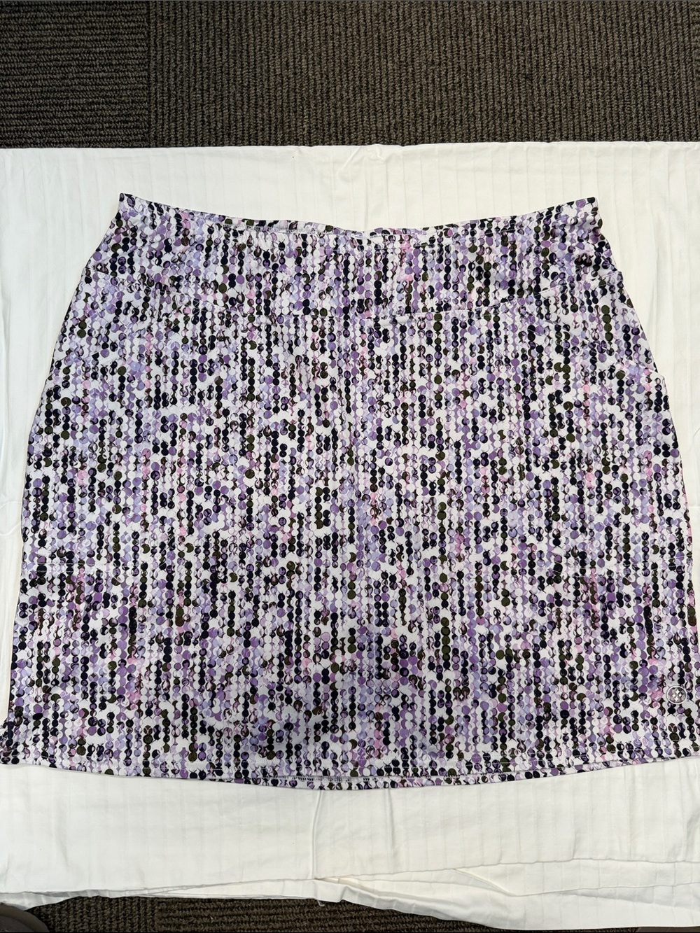 Jofit Lavender and Black dot-Print Golf Skort